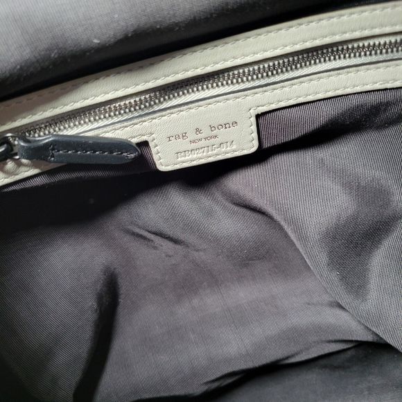 Rag & Bone Pilot Two Tone Backpack Leather Fawn Black Colorblock Purse Suede - Picture 9 of 16